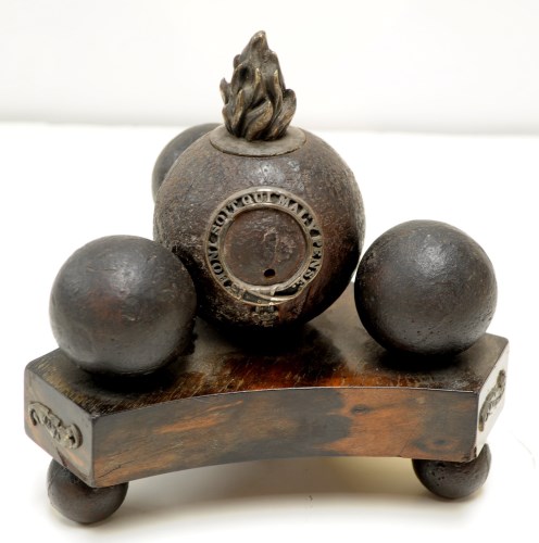 Lot 1164 - † A group of four Crimea period cannon balls,...