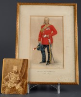 Lot 1168 - † A watercolour portrait, signed 'C.H.M.' of...