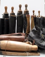 Lot 1189 - † A collection of leather riding boots, mostly...