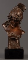 Lot 1206 - Davide Calandra, (b.1856-d.1915): a bronze...