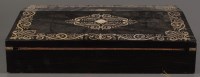 Lot 1224 - A Victorian ebonised table writing box, the...