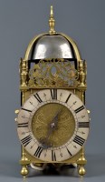 Lot 1292 - Jonas Barber, London: a brass lantern clock,...