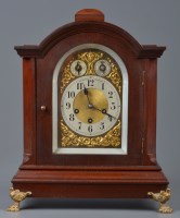 Lot 1302 - A German mahogany mantel clock, c.1900, the...