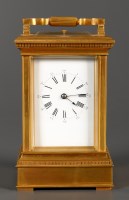 Lot 1309 - A gilt brass repeating carriage clock,...