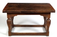 Lot 1323 - An early 18th Century rectangular oak draw...