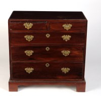 Lot 1330 - † A mid 18th Century mahogany chest of two...