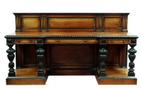 Lot 1345 - † A large Victorian walnut and ebonised...