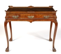 Lot 1353 - † A George III style walnut rectangular-shaped...