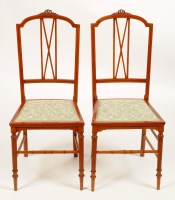 Lot 1360 - A pair of Edwardian satinwood occasional...