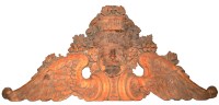 Lot 1408 - An 18th Century carved pine door pediment in...