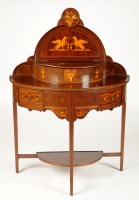 Lot 1414 - An Edwardian inlaid mahogany three-tier side...