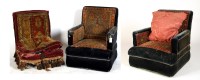 Lot 1429 - † A Victorian easy chair by Hampton & Sons,...