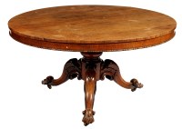 Lot 1438 - An early Victorian circular rosewood...