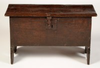 Lot 1451 - A small late 17th Century rectangular oak...