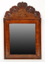 Lot 1453 - An 18th Century walnut cushion frame wall...