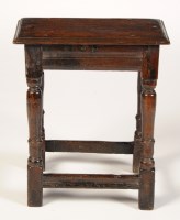 Lot 1457 - An early 18th Century rectangular-shaped oak...