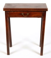 Lot 1484 - A George III rectangular mahogany side table,...