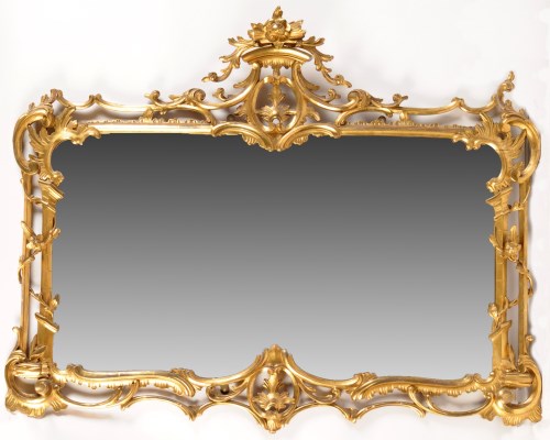 Lot 1497 - A 19th Century rectangular giltwood and gesso...