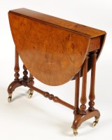 Lot 1503 - A Victorian burr walnut Sutherland table with...