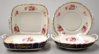 Lot 1563 - Two pairs of Cauldon two-handled bowls, one...