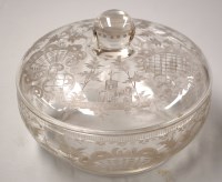 Lot 1604 - A 19th Century cut glass covered dish,...