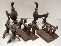 Lot 1610 - Four pairs of fire dogs.