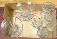 Lot 1629 - A collection of moulded glass vases, to...