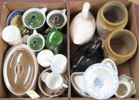 Lot 1638 - Sundry household china and stoneware, in two...