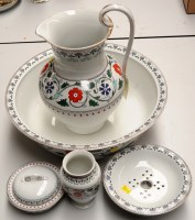 Lot 1665 - A part toilet wash set, to include: a bowl;...