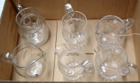 Lot 1671 - Two pairs of cut glass water jugs; a cut glass...