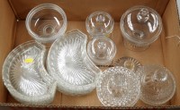 Lot 1677 - A set of twelve cut glass entree dishes; two...