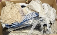 Lot 1699 - A quantity of lace and other soft goods.