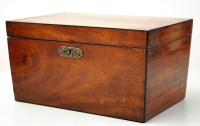 Lot 1730 - A 19th Century rectangular mahogany box, the...