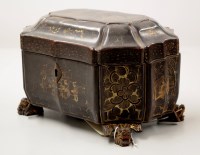 Lot 1734 - A 19th Century Japanese black lacquered box,...