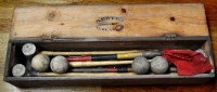 Lot 1749 - An early 20th Century child's part croquet set,...