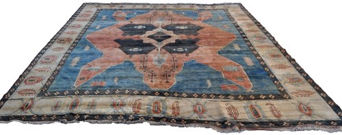 Lot 1799 - A mid 20th Century Turkish Ushak style carpet,...