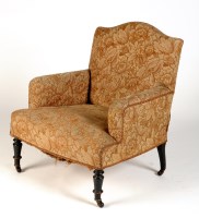 Lot 1838 - A Victorian easy chair with serpentine back...