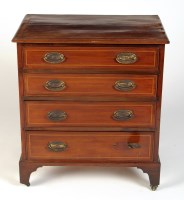 Lot 1842 - A mahogany Georgian style chest of four long...