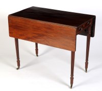 Lot 1843 - A late Georgian mahogany Pembroke table with a...