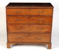 Lot 1847 - A late Georgian mahogany chest of four long...