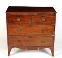 Lot 1849 - A Georgian mahogany chest of two short and two...