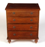 Lot 1859 - A small mahogany chest of four long graduated...