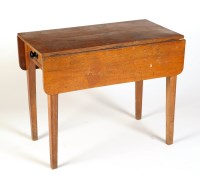 Lot 1874 - A late 19th Century rectangular oak Pembroke...