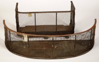 Lot 1905 - A small fire curb, with mesh front and sides,...