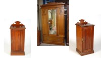 Lot 1912 - A Victorian walnut wardrobe with single...