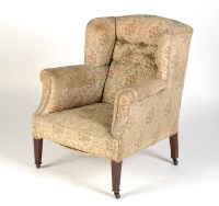 Lot 1926 - A good quality Edwardian wing easy chair, with...