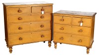 Lot 1949 - A Heal & Son painted pine chest of two short...