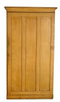 Lot 1957 - A painted pine single door wardrobe with...