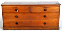 Lot 1959 - A Victorian stained softwood large chest of...