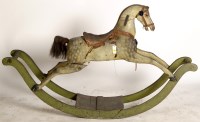 Lot 1963 - A 19th Century rocking horse, with glass eyes...